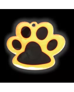 Светоотражающий элемент «Лапка», 5,5 × 4,8 см, цвет оранжевый арт. СМЛ-21015-1-СМЛ1639772