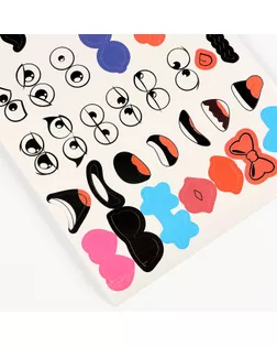 Наклейки для декорирования яиц "Цветные смайлики" арт. СМЛ-1824-1-СМЛ1649842