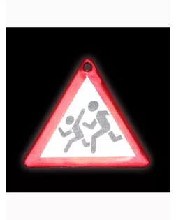 Светоотражающий элемент «Знак», 4,8 × 4,8 см, цвет белый/красный арт. СМЛ-25688-1-СМЛ1675206