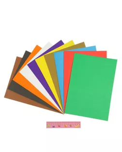 Картон цветной А4, 10 листов, 10 цветов «Каляка-Маляка», немелованный арт. СМЛ-179483-1-СМЛ0002371017