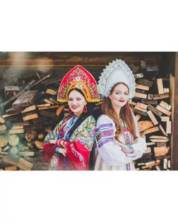 Кокошник взрослый «Снегурочка», на резинке арт. СМЛ-46706-1-СМЛ0002186248