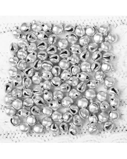 «Бубенчики», набор 100 шт., размер: 0.6 см, цвет серебристый арт. СМЛ-206390-2-СМЛ0002294474