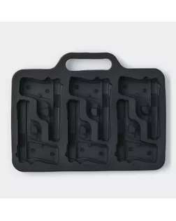 Форма для льда и кондитерских украшений Доляна «Пистолет», 18,7×13,4 см, 6 ячеек, цвет МИКС арт. СМЛ-203909-1-СМЛ0002389453