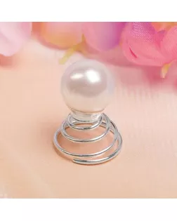 Шпилька пружинка d-1 см жемчужина арт. СМЛ-3457-1-СМЛ2145311