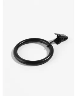 Кольцо для карниза, с зажимом, d = 38/48 мм, 10 шт, цвет чёрный арт. СМЛ-41-3-СМЛ0002303487