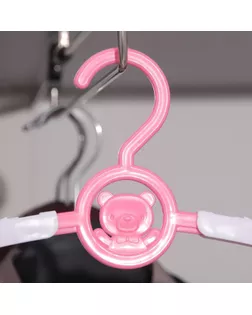 Вешалка-плечики для одежды детская, раздвижная «Мишка», размер 30-34, цвет МИКС арт. СМЛ-173469-1-СМЛ0002519491