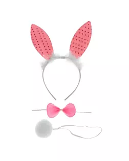Карнавальный набор «Зайчик», 3 предмета: ушки, хвостик, бабочка арт. СМЛ-118060-1-СМЛ0000329682