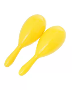 Маракас однотонный, набор 2 шт., цвет жёлтый арт. СМЛ-100600-2-СМЛ0000332006