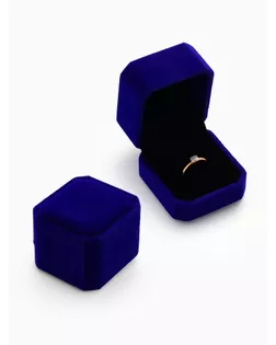 Футляр под кольцо "Геометрия", 5*5,5*4, цвет синий арт. СМЛ-20438-1-СМЛ2337601