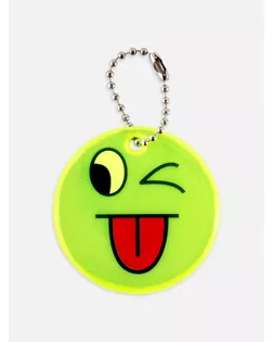 Светоотражающий элемент «Смайлик-язык», d = 5 см, цвет жёлтый арт. СМЛ-4395-1-СМЛ2348447