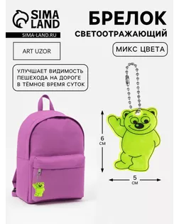 Светоотражающий элемент «Медведь», 7 × 6 см, цвет МИКС арт. СМЛ-4676-1-СМЛ2414087