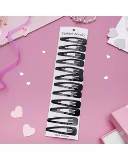 Заколки для волос "Большие клик-клак" (набор 12 шт.) арт. СМЛ-35704-1-СМЛ0000461266