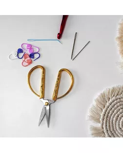 Ножницы портновские, скошенное лезвие, 17 см, цвет золотой арт. СМЛ-19948-3-СМЛ0029287