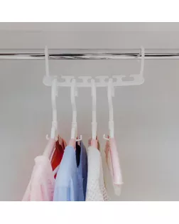 Вешалка-трансформер,24 см, 5 крючков, цвет белый арт. СМЛ-174064-1-СМЛ0003094037