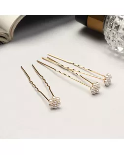 Шпилька для волос "Цветочек", жемчужинки арт. СМЛ-35711-1-СМЛ0003516895