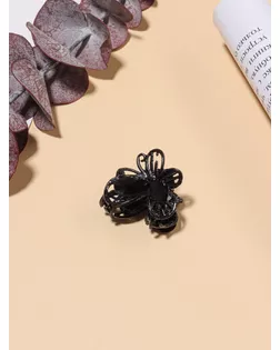 Краб для волос "Чёрный ажур" 2,5 см бабочка арт. СМЛ-22631-5-СМЛ3254404