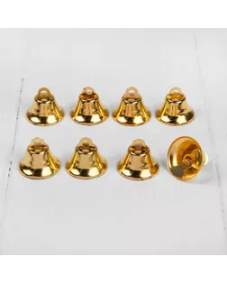 Колокольчик, набор 8 шт., размер 1 шт. 2,1 см, цвет золотой арт. СМЛ-231069-1-СМЛ0003463744