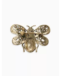 Брошь "Муха этническая", цветная в черненом золоте арт. СМЛ-21643-2-СМЛ0003708078