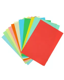 Бумага цветная А4, 24 листа, 12 цветов "Для офисной техники", 80 г/м² арт. СМЛ-174454-1-СМЛ0003947561
