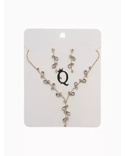 Набор 2 предмета: серьги, колье "Изумление" цветение, цвет белый в золоте, 42 см арт. СМЛ-28983-2-СМЛ3438590