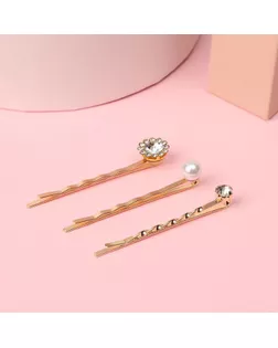 Невидимка для волос "Терция" 5,5 см (набор 3 шт) подсолнух, микс арт. СМЛ-10661-1-СМЛ3471886