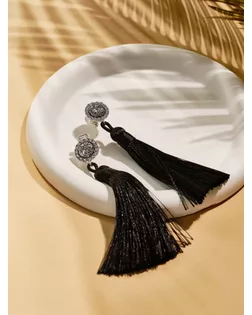 Клипсы "Кисти", цвет чёрный, L кисти 7 см арт. СМЛ-22240-2-СМЛ3491609