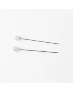 Булавочница круглая, d = 8 см, 3,8 см, 40 игл, цвет белый арт. СМЛ-11136-1-СМЛ3498751