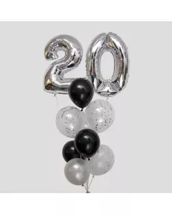 Фонтан из шаров «20 лет», латекс, фольга, 11 шт. арт. СМЛ-62934-1-СМЛ0003786678