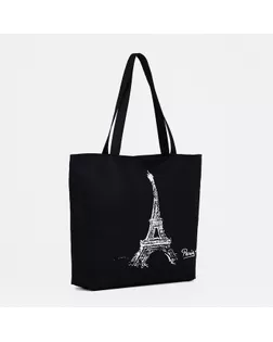 Сумка текстильная, отдел на молнии, с подкладом, цвет чёрный арт. СМЛ-177148-4-СМЛ0003921133