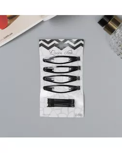 Невидимка для волос "Классик" (набор 14 шт) форма 5 см, 6 см, чёрный арт. СМЛ-11329-1-СМЛ3524564