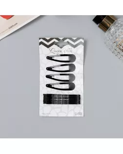 Невидимка для волос "Классик" (набор 14 шт) 6 см, 5 см, чёрный арт. СМЛ-11330-1-СМЛ3524565