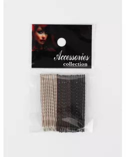 Невидимка для волос "Классика" (набор 24 шт) 5 см чёрный, коричневый, бежевый арт. СМЛ-22621-2-СМЛ3591947