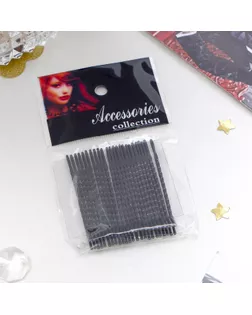 Невидимка для волос "Классика" (набор 24 шт) 5 см ребристые чёрные арт. СМЛ-22621-1-СМЛ3591982