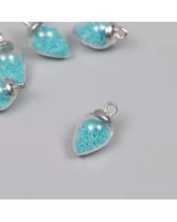 Подвеска декоративная для творчества стекло "Капля" светится в темноте 1,9х1,4см набор 5 шт арт. СМЛ-12502-1-СМЛ3604604