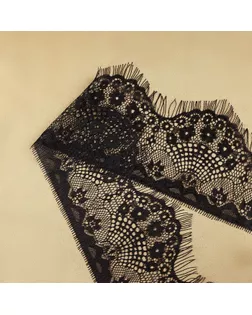 Кружево реснички, 100 мм × 9 ± 1 м, в бобине 3 шт по 3 м, цвет чёрный арт. СМЛ-206376-2-СМЛ0003954393