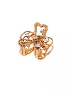 Краб для волос "Бантик" 2,5 см стразы золото арт. СМЛ-22739-2-СМЛ3628926