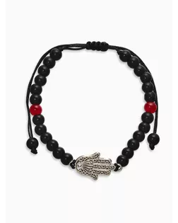 Браслет-оберег "Рука хамса" гранд, цвет красно-чёрный арт. СМЛ-12939-1-СМЛ3633197