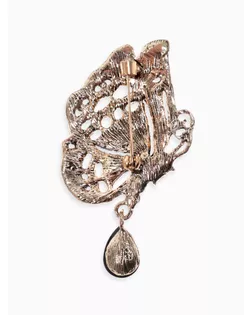 Брошь "Бабочка" винтаж, цвет коричневый в черненом золоте арт. СМЛ-229212-1-СМЛ0003918656