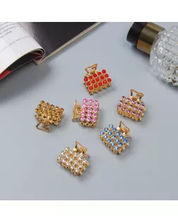 Краб для волос "Классик" 2,5 см золото микс арт. СМЛ-22792-5-СМЛ0004095286