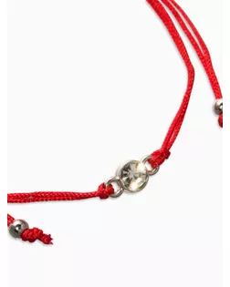 Браслет-оберег "Хамса" с кристаллом, цвет красный арт. СМЛ-13508-1-СМЛ3682116