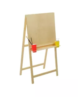 Мольберт тип «Хлопушка», 1200 х 600 х 650 мм, планшет 600 х 600 мм, полка с двумя подстаканниками арт. СМЛ-221182-1-СМЛ0004332189