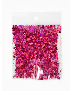 Наполнитель для шара «Конфетти шестиугольник», 3 мм, 10 г, цвет розовый арт. СМЛ-98680-1-СМЛ0004263065
