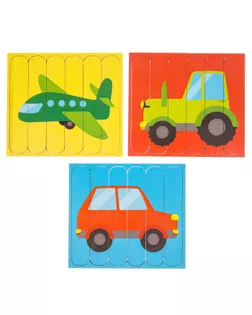 Головоломка. Собери 6 картинок. "Транспорт", двусторонние палочки арт. СМЛ-68382-1-СМЛ0004445011