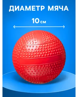 Мяч фактурный, диаметр 10 см, цвета МИКС арт. СМЛ-68767-1-СМЛ0004476180