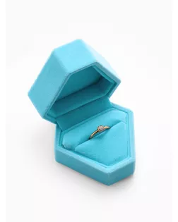 Футляр под кольцо "Кристалл", 6*6, цвет голубой арт. СМЛ-24283-2-СМЛ3852336