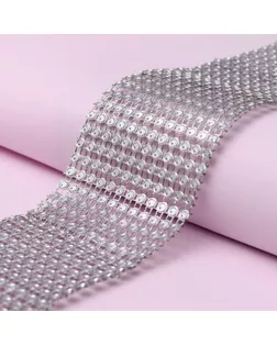 Лента из страз (серебро) 9м арт. СМЛ-23424-3-СМЛ3864822