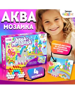 Аквамозайка с декорациями «Единорог» арт. СМЛ-35408-4-СМЛ0004378604