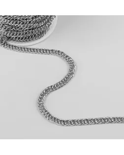 Цепочка для сумки, витая, 7 × 9,9 мм, 10 ± 0,5 м, цвет серебряный арт. СМЛ-23580-2-СМЛ3904517