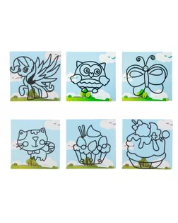 Аппликация "Веселье " подставка, стразы, МИКС арт. СМЛ-16264-1-СМЛ3940242