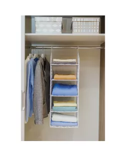 Вешалка-полка 80×29×29 см, 4 маленькие полки, цвет белый арт. СМЛ-193055-1-СМЛ0004449923